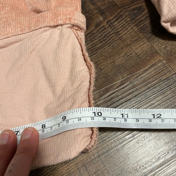 PILCRO The Scotty Cuffed High-Rise Straight-Leg Jeans Corduroy Dusty Rose Sz 30 - Picture 14 of 15